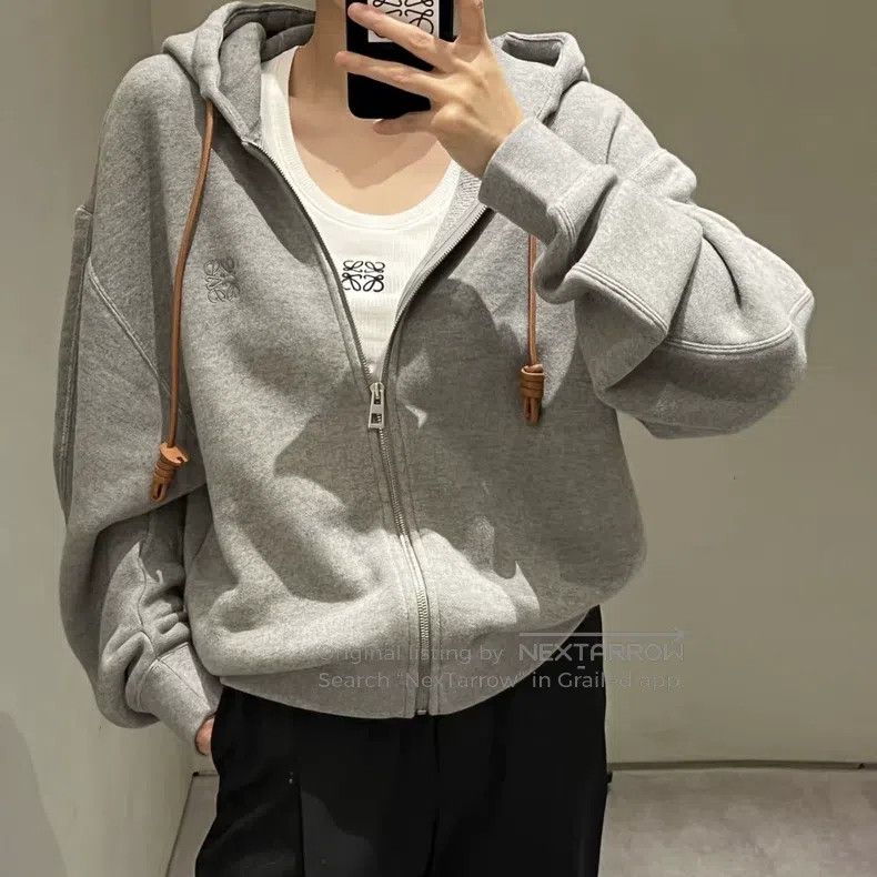 Loewe Loewe Grey Logo Zip-Up Hoodie Jacket Size XS / US 0-2 / IT 36-38 - 8 Thumbnail