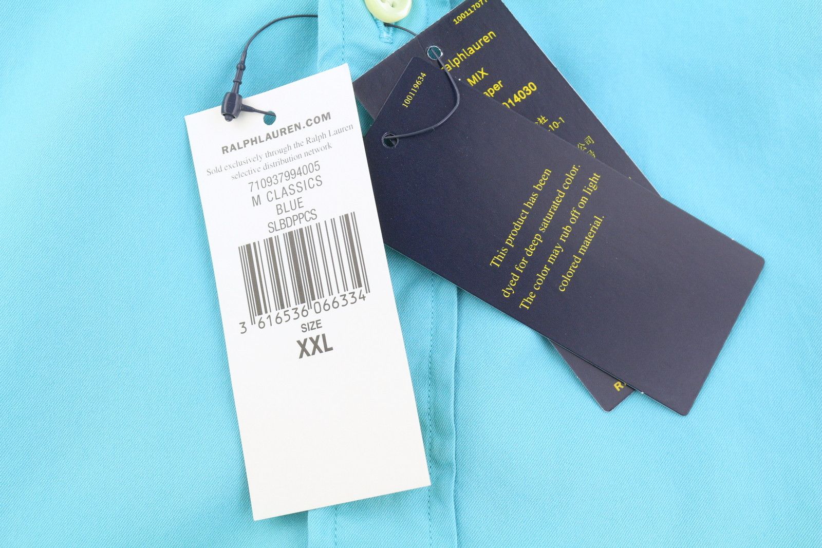 Ralph Lauren 2XL Blue Slim Fit Twill Button-Down Neck 87036 Size US XXL / EU 58 / 5 - 8 Thumbnail