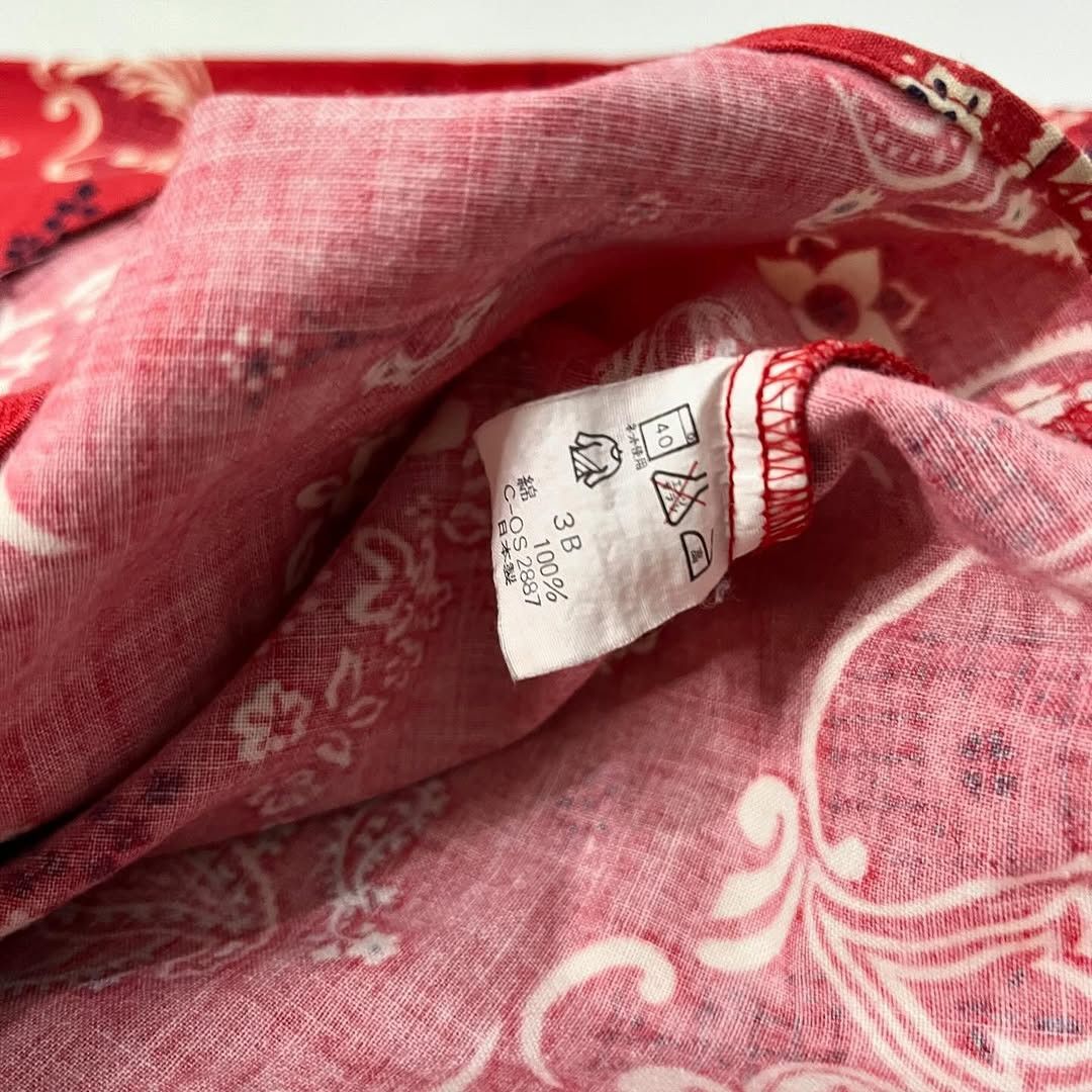 Individualized Shirts × Vintage Vintage Cornie Rogen Red Bandana Printed L/S Button Up Size US L / EU 52-54 / 3 - 6 Thumbnail