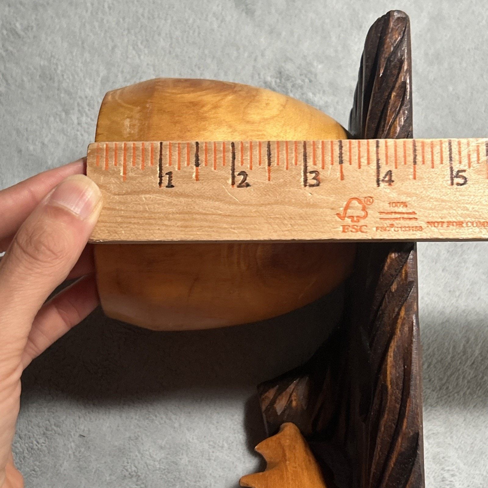 Vintage Antique 1890s Wooden Acorn Smoking Pipe Stand Ashtray Holder Size ONE SIZE - 5 Thumbnail