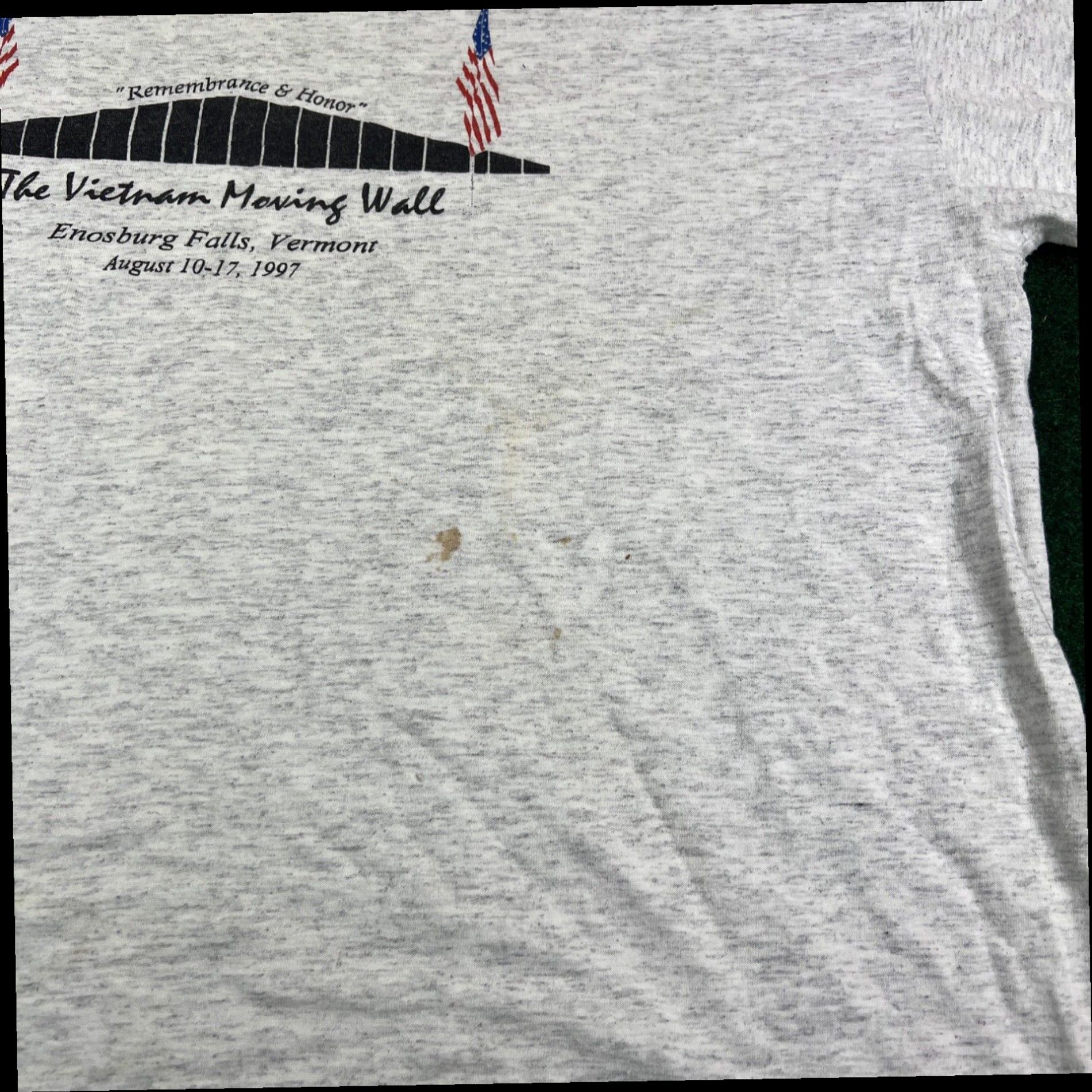 Vintage Vintage 1997 Enosburg Falls, Vermont Vietnam Veterans Moving Wall Single Stitch Size US XXL / EU 58 / 5 - 3 Thumbnail