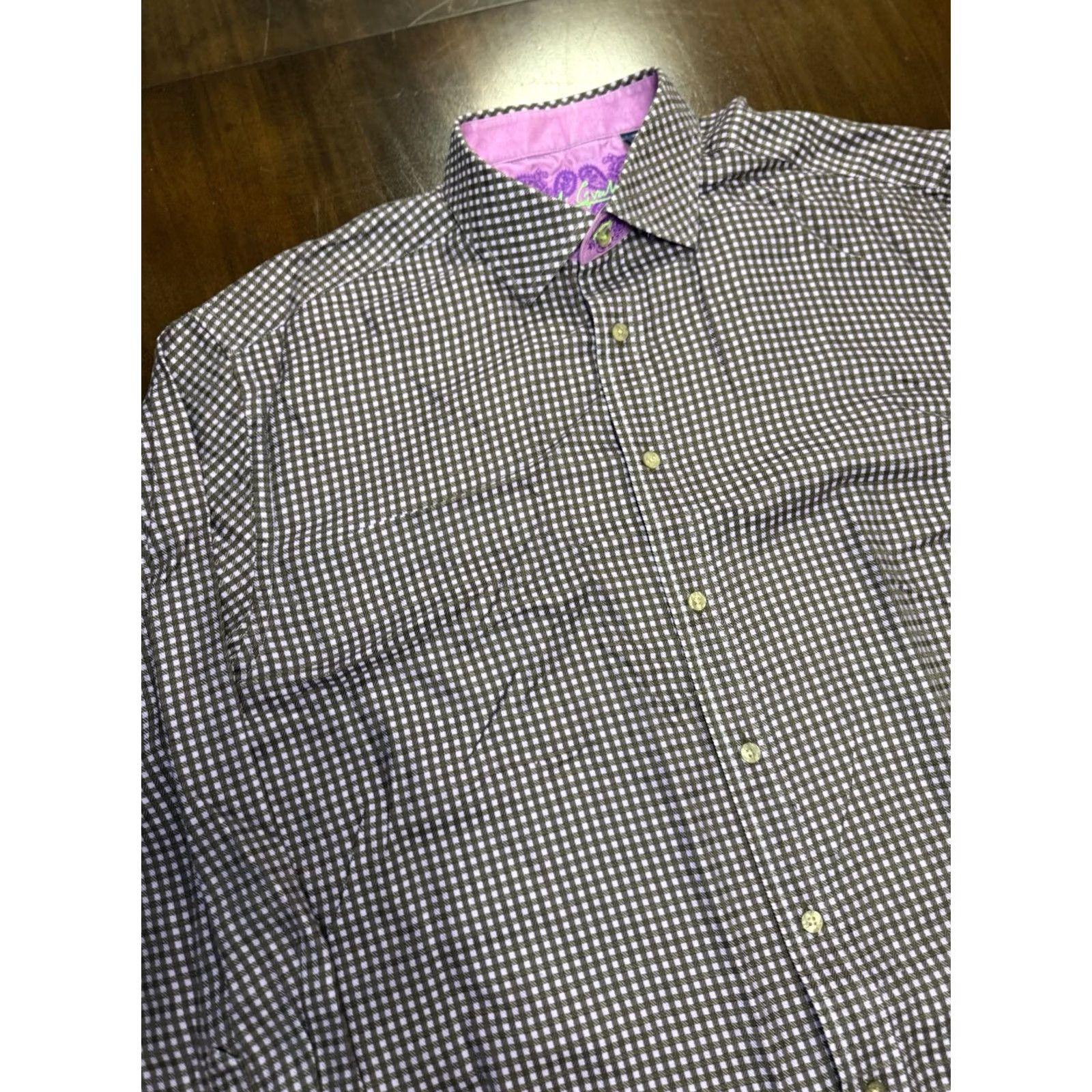 Robert Graham Robert Graham Purple Plaid Button-Down Shirt 2XL Men Long Sleeve Button-Up Casual Formal Business Party/Cocktail Wedding Vintage No Size US XXL / EU 58 / 5 - 4 Thumbnail