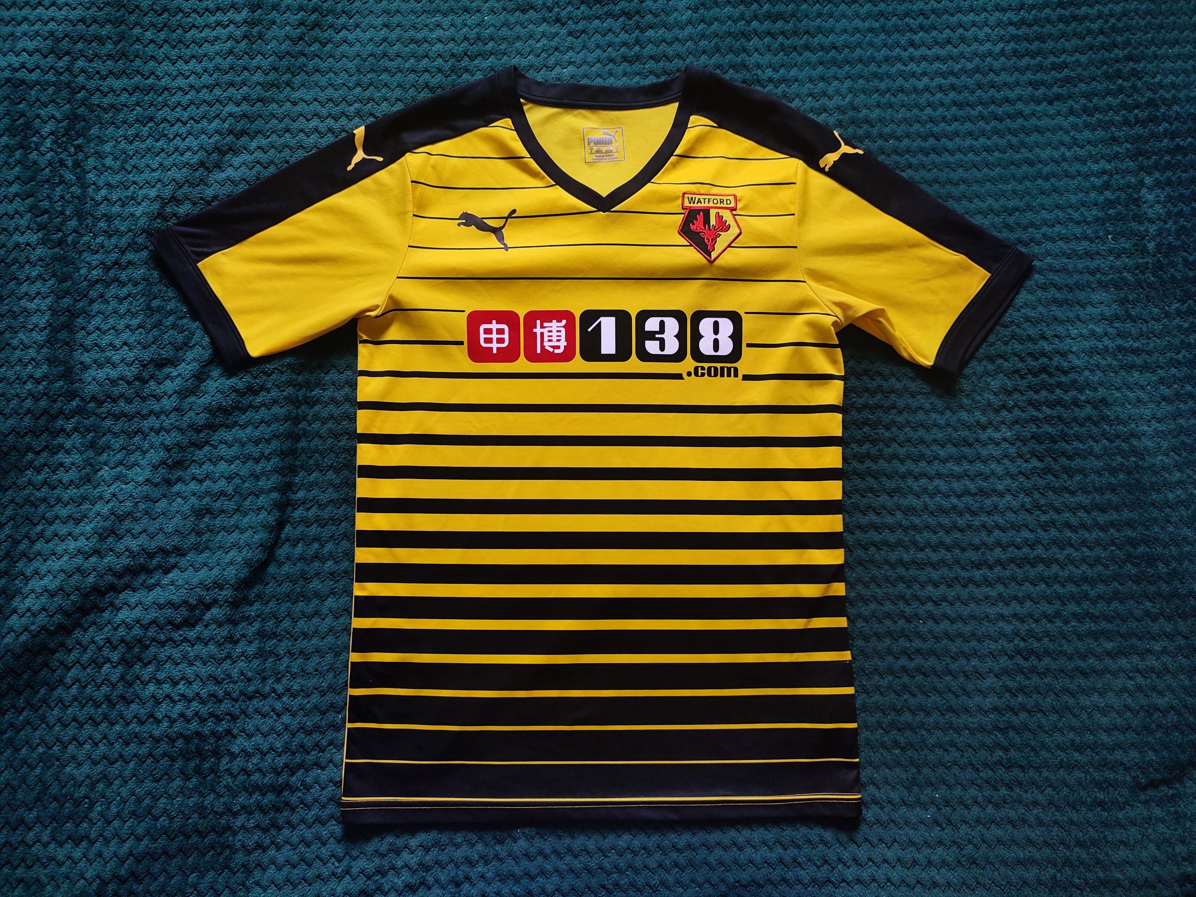 Puma Watford 2015 2016 Home Puma Football Shirt Soccer Jersey Size US S / EU 44-46 / 1 - 3 Thumbnail