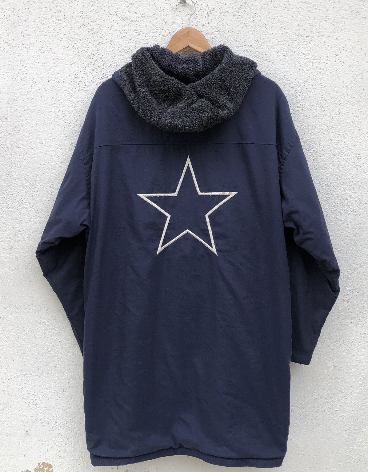 NFL Vintage Dallas COWBOYS NFL Sport Lined Fleece Long Jacket Size US L / EU 52-54 / 3 - 4 Thumbnail