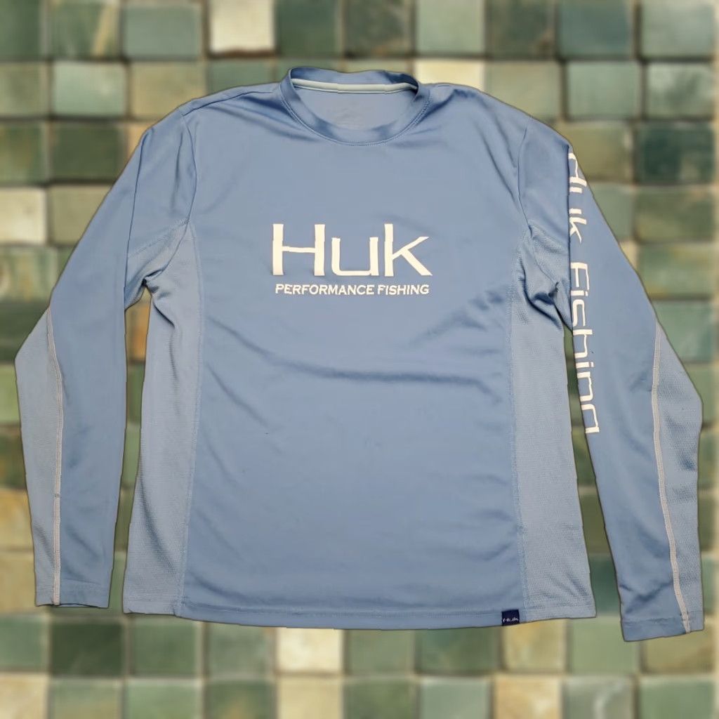Vintage VINTAGE HUK Shirt Mens Small Blue Performance Stretch Blend UPF Outdoor Fish Size US S / EU 44-46 / 1 - 1 Thumbnail