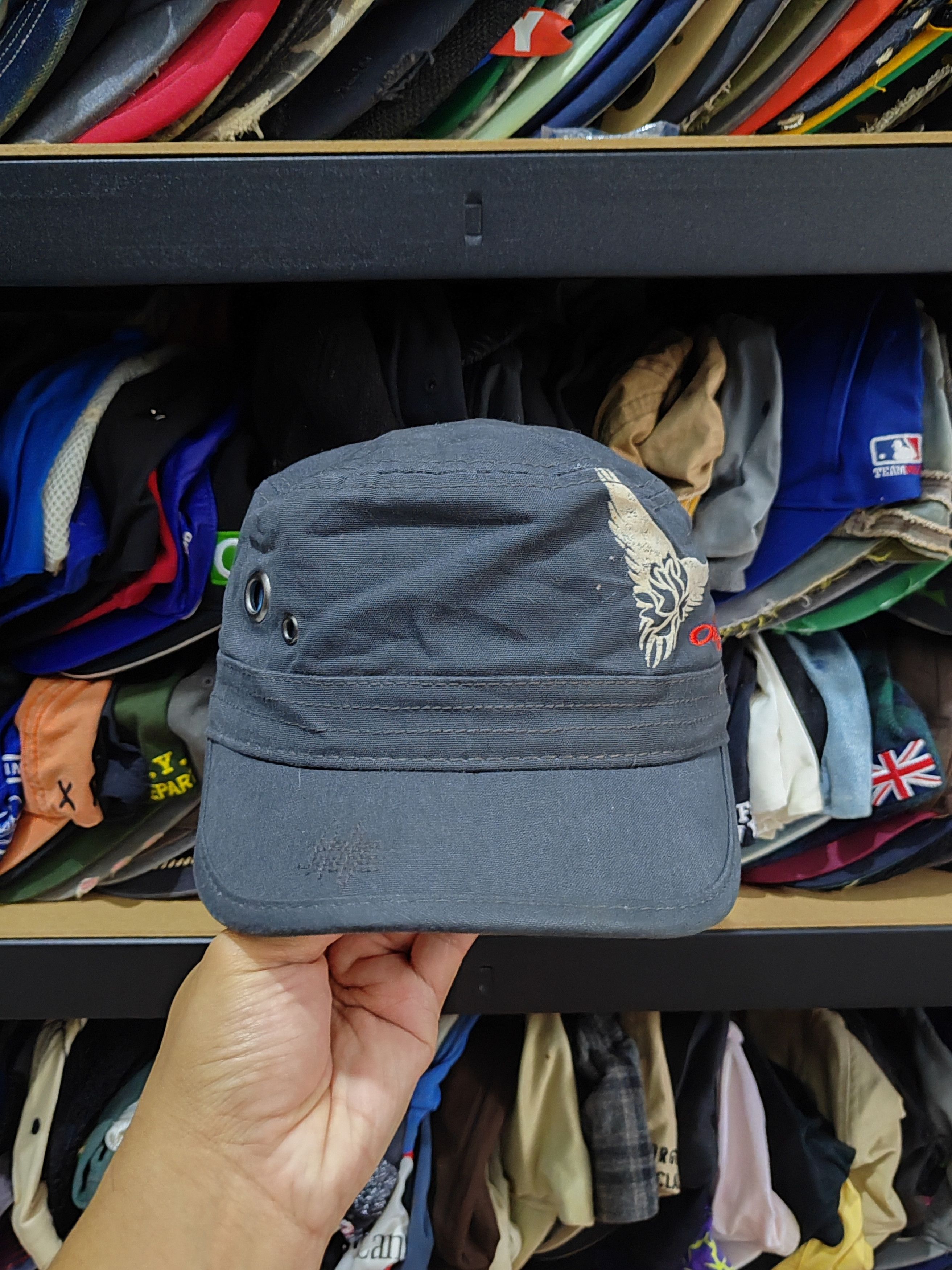 Oakley Vintage Oakley Cadet Japanese Distressed Style Cap Hat Size ONE SIZE - 2 Thumbnail