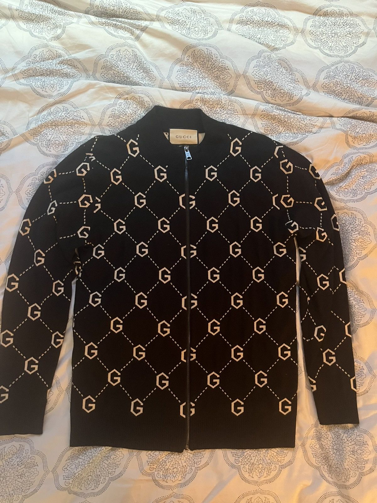 Gucci Gucci GG Jacquard Black Logo Sweatshirt Size US L / EU 52-54 / 3 - 1 Thumbnail