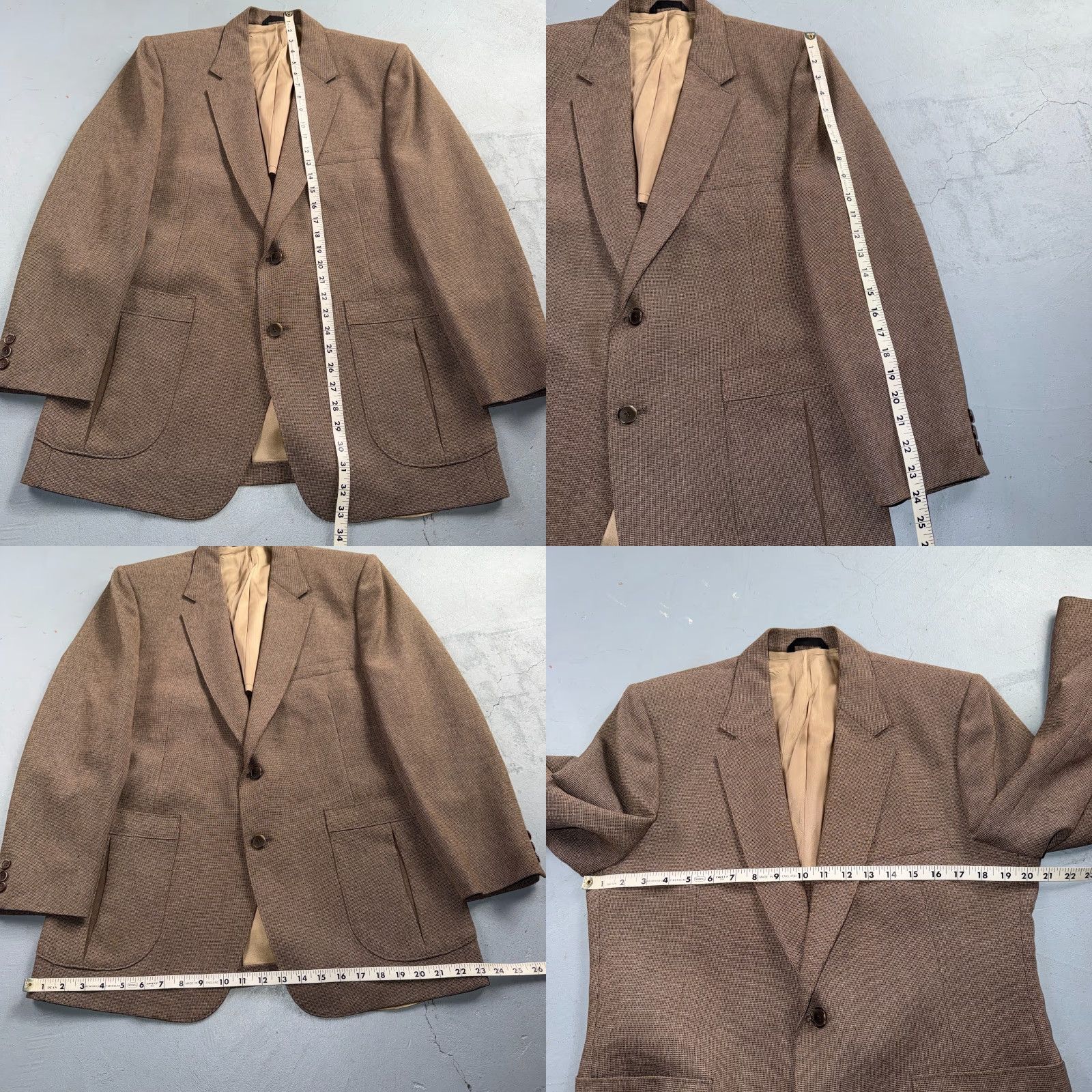 Vintage VTG Mens 3 PC Suit Jacket Coat Pants Vest Plaid 70s 1970s Brown Rockabilly Vintage Mens 40 Jacket Coat Pants Vest Brown Pru 40 Mens Size 40R - 11 Thumbnail
