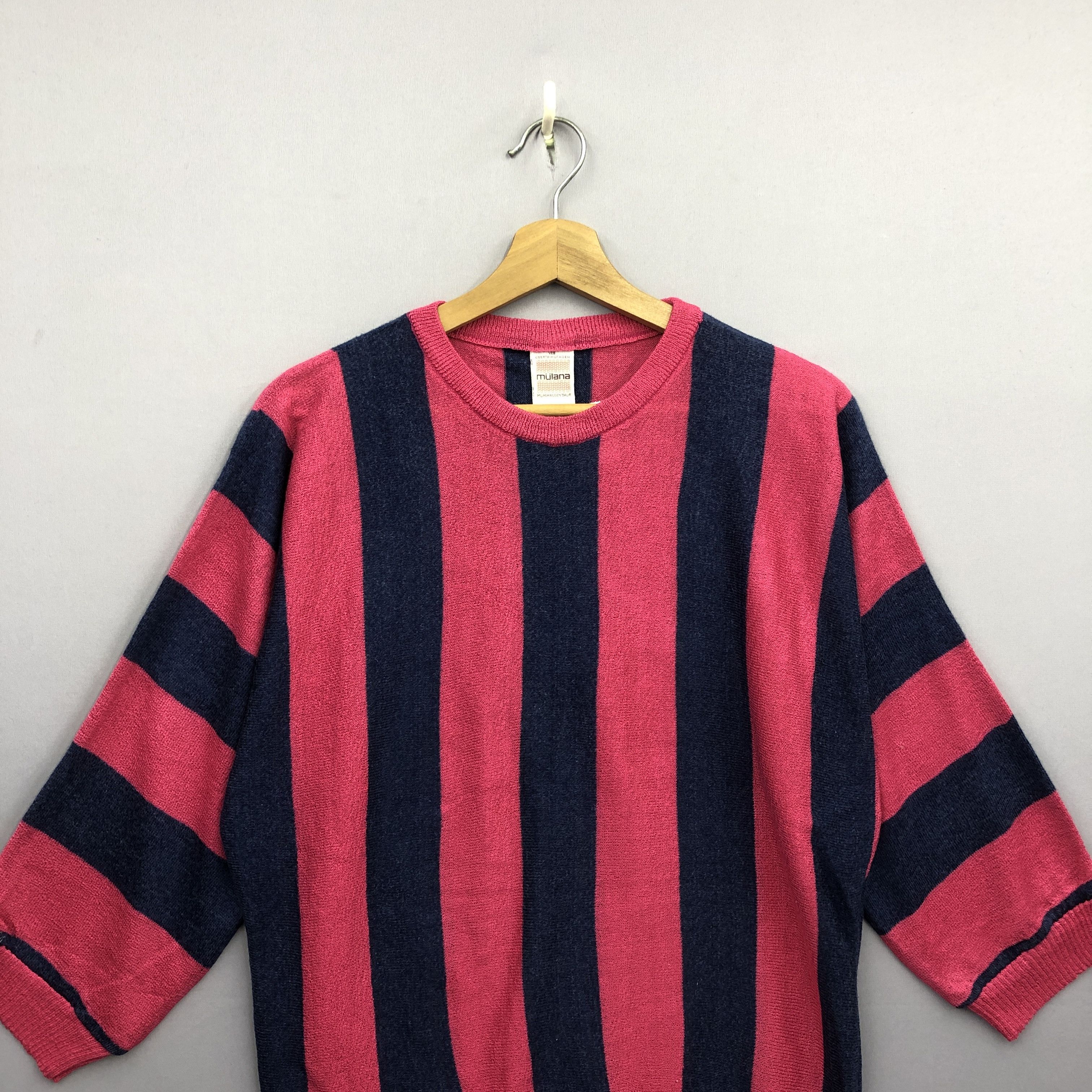 Homespun Knitwear Vintage Japanese Stripe Knit Sweater Sweatshirt Jumper Size US L / EU 52-54 / 3 - 2 Thumbnail