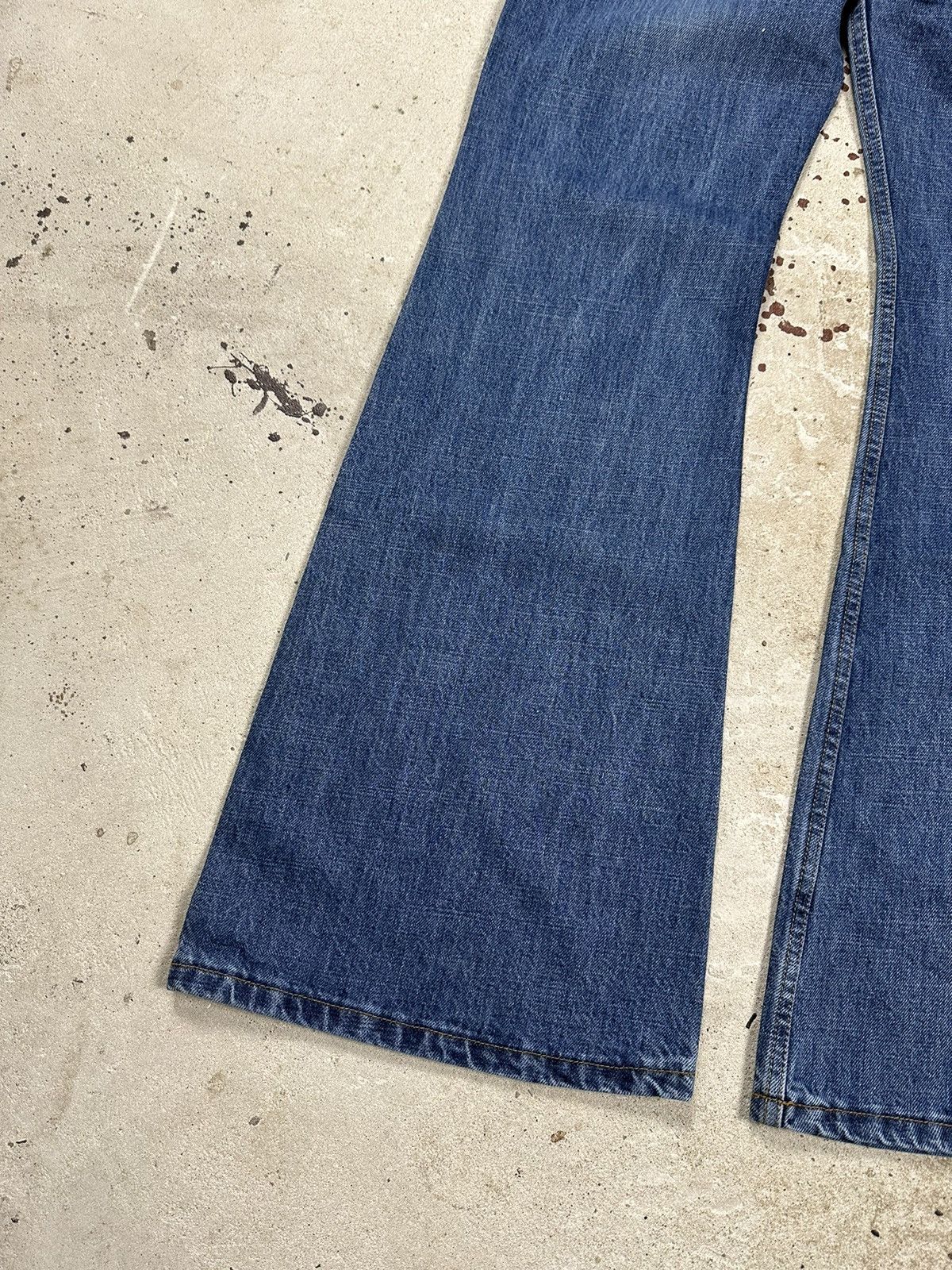 Japanese Brand × Vintage Vintage Y2K Flared Wide Leg Blue Denim Pants Size US 30 / EU 46 - 9 Thumbnail