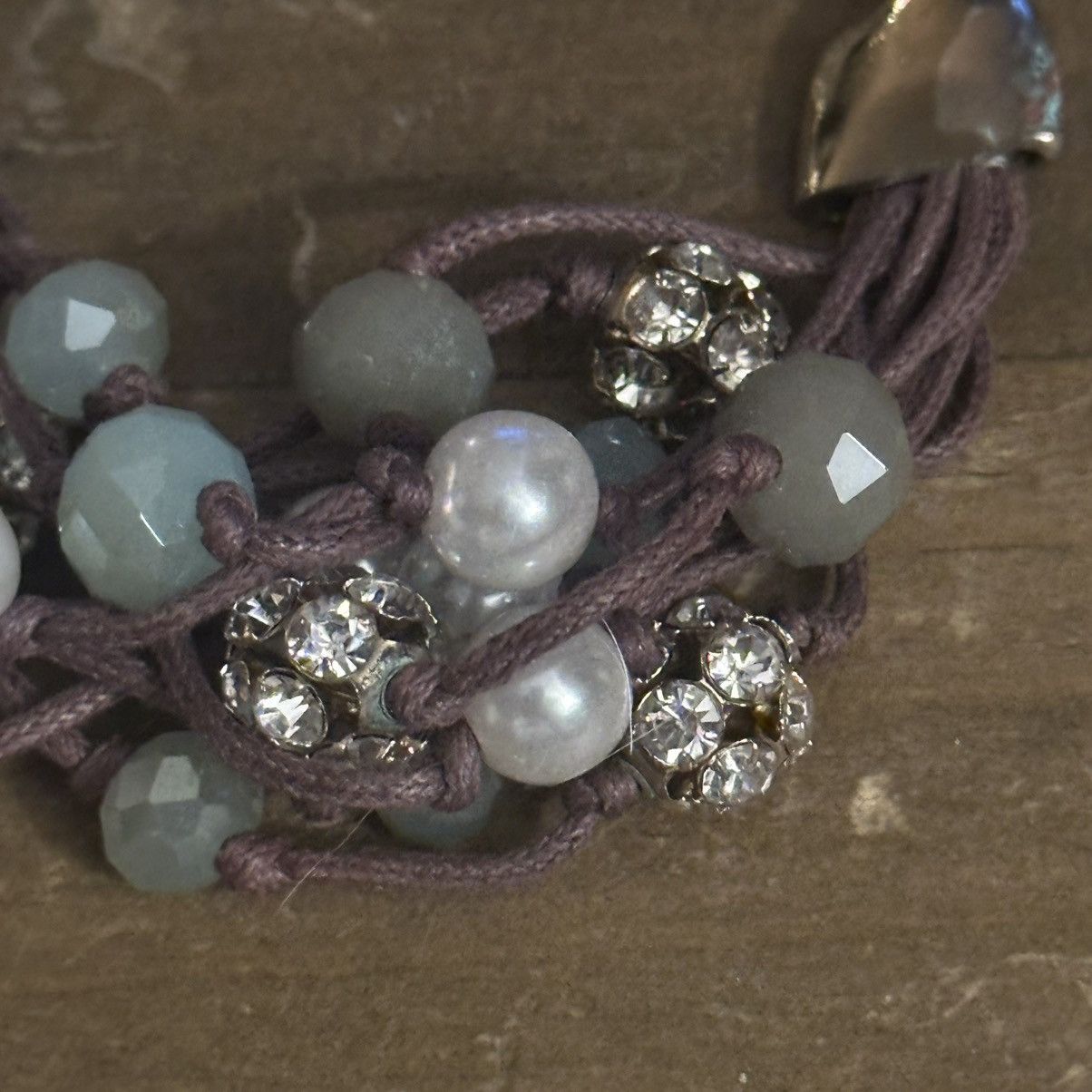 Other Multi strand cluster bead leather cord adjustable bracelet Size ONE SIZE - 7 Thumbnail