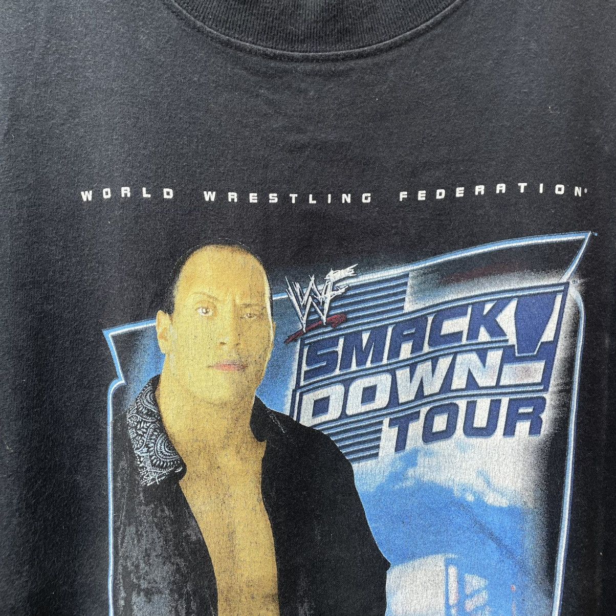 WWF 🔥Vintage WWF Smack Down The Rock Promo Wresting Tee Size US L / EU 52-54 / 3 - 6 Thumbnail