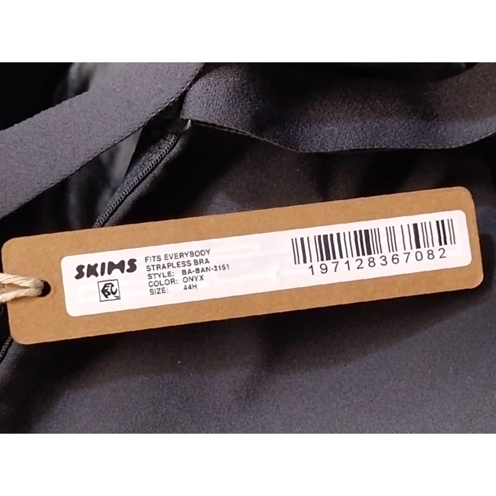SKIMS SKIMS Fits Everybody Strapless Wired Bra Onyx 44H - Women's Bra - Strapless Underwire - 44H - Black - Designer - 90s? Size ONE SIZE - 5 Thumbnail