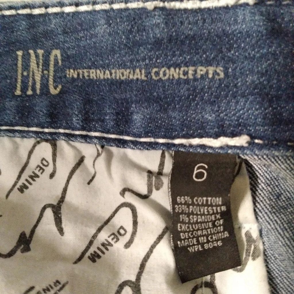 I.N.C INC International Concept Denim Jeans Bermuda Shorts Size 6 Size 28" / US 6 / IT 42 - 7 Thumbnail