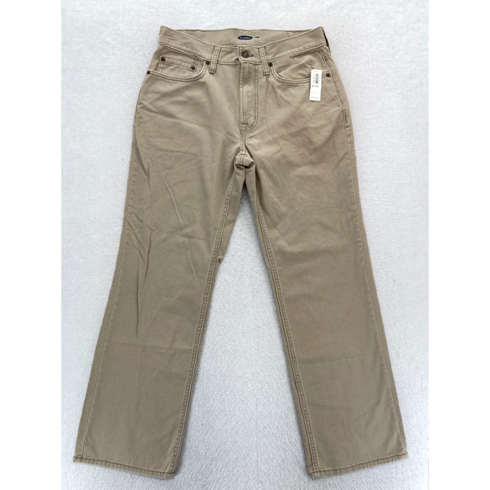 Old Navy Old Navy Chino Pants Mens 30x30 Loose Relaxed Straight Khaki Beige Straight Size US 30 / EU 46 - 2 Thumbnail