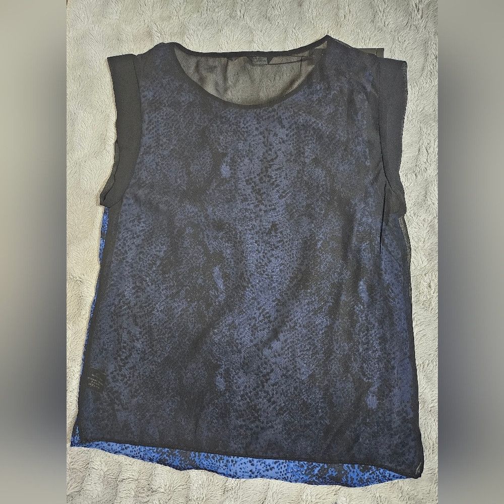 Walter Steiger NEW W118 Walter Baker Snake Print Blue Blouse Small Size S / US 4 / IT 40 - 6 Thumbnail