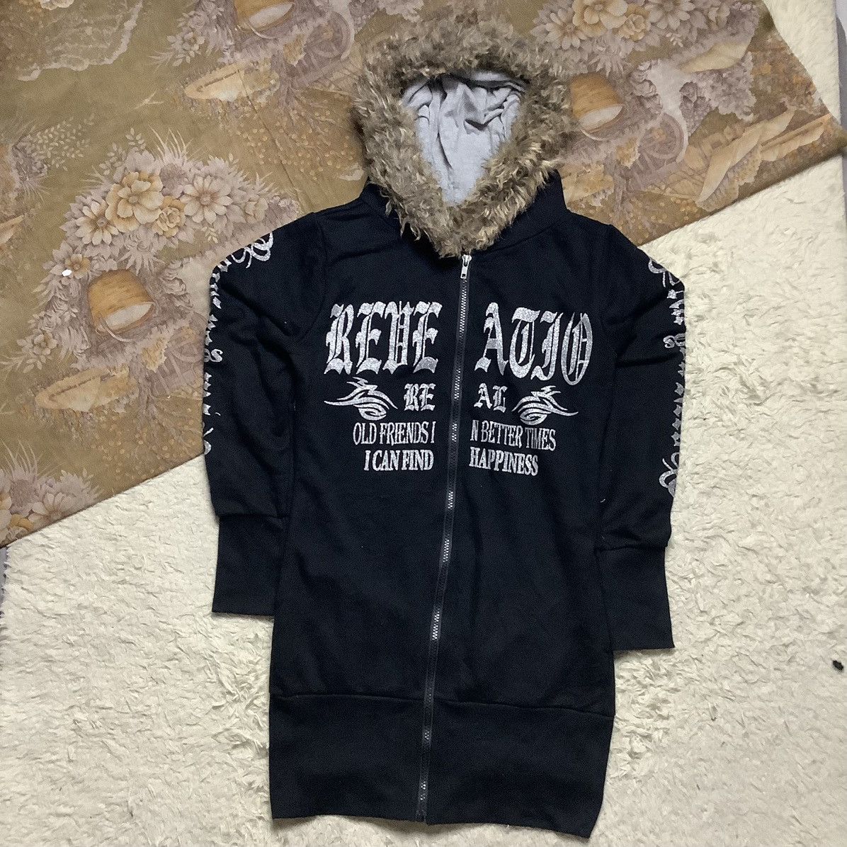 Hysteric Glamour × If Six Was Nine × Le Grande Bleu (L.G.B.) Y2K Blue Strive Grammar Fur Hoodie IfSixWasNine LGB style Size US M / EU 48-50 / 2 - 2 Thumbnail