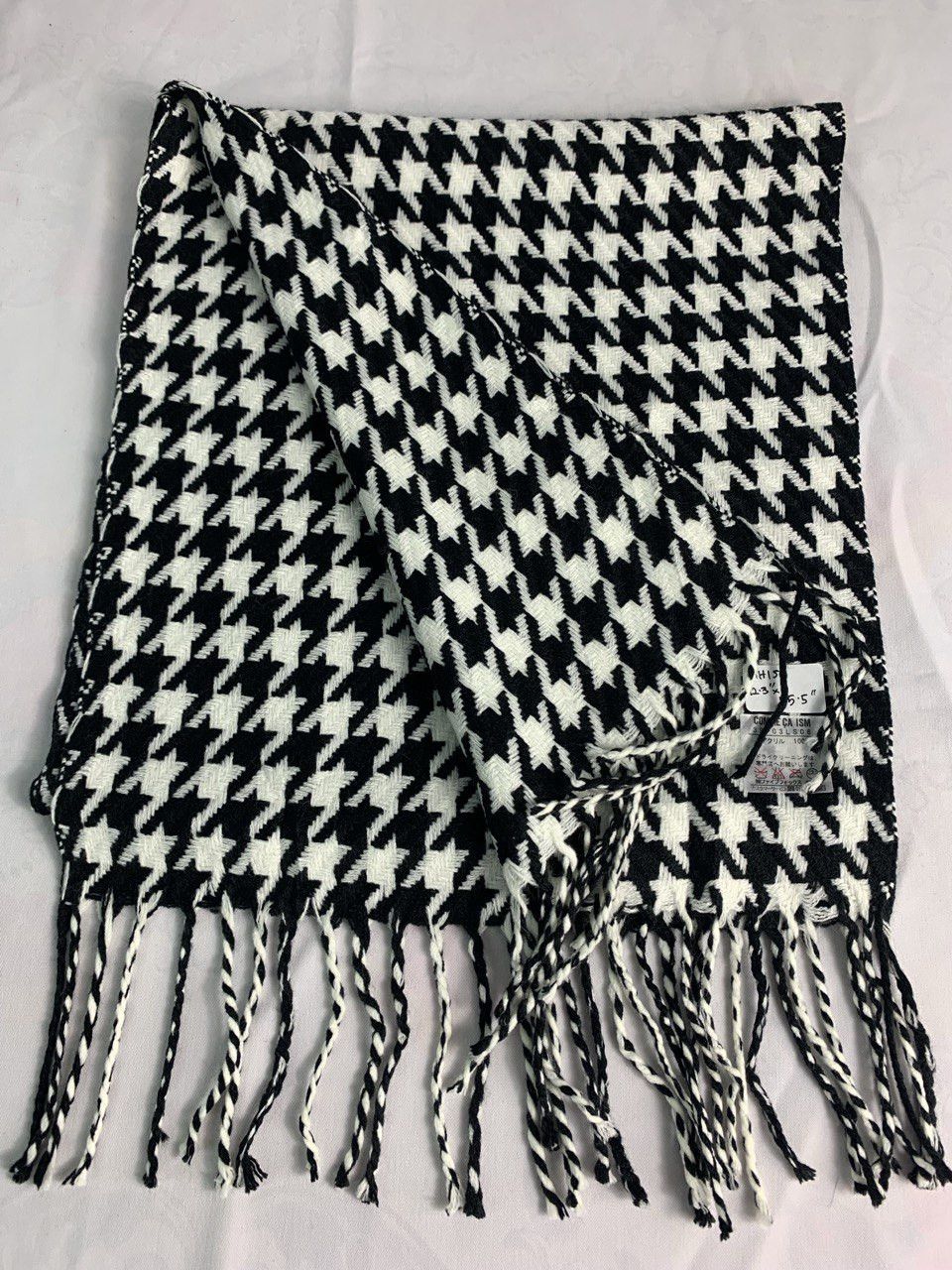Comme Ca Ism Comme Ca Isme Houndstooth Scarf / Muffler / Neckwear Size ONE SIZE - 5 Thumbnail
