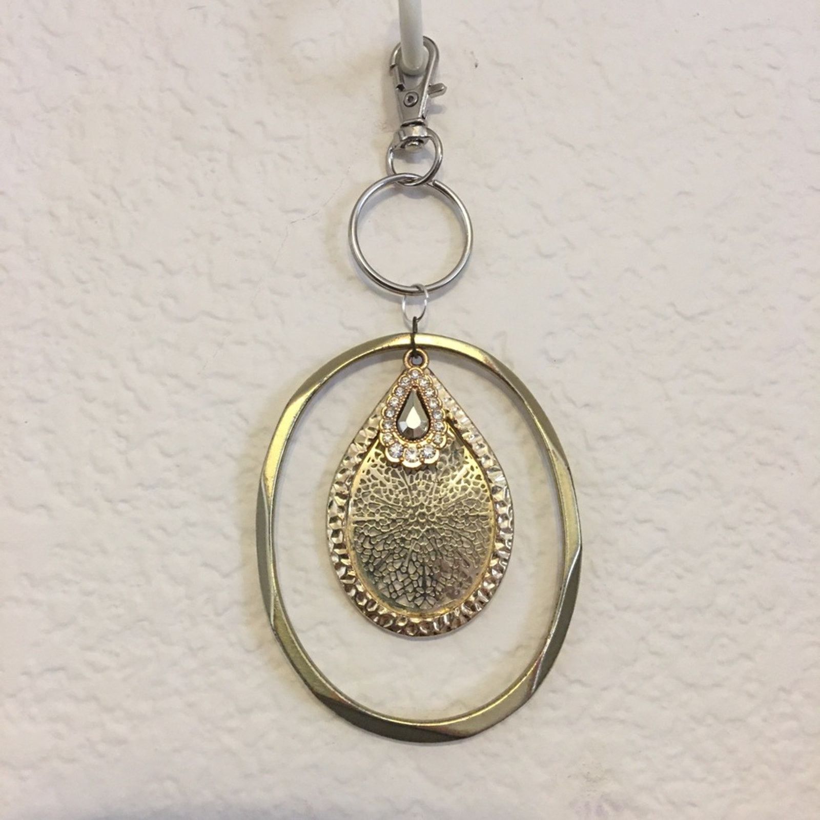 Handmade Vintage repurpose salvaged estate gem keychain Size ONE SIZE - 1 Thumbnail