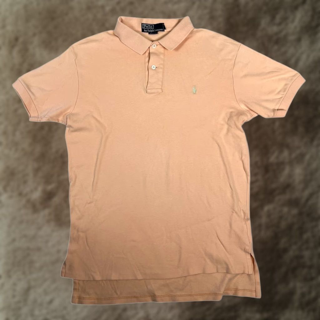 Polo Ralph Lauren VINTAGE Polo Ralph Lauren Polo Shirt Orange Peach Size L Men Short Sleeve Knit Cotton Logo Solid Classic Golf Hong Kong Size US L / EU 52-54 / 3 - 1 Thumbnail
