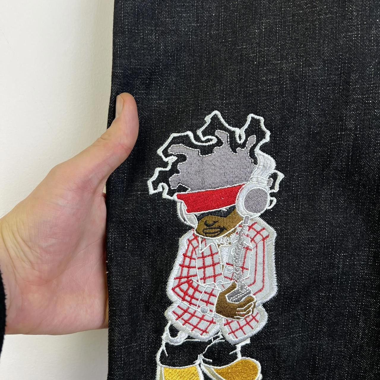 Designer Ghetto Crew Wear Graphic Denim Pants Baggy Skater Jeans Size US 34 / EU 50 - 6 Thumbnail