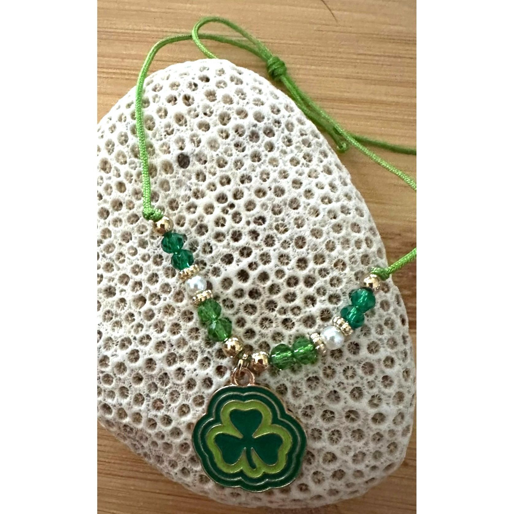 Handmade St Patricks Day Shamrock Knotted String Beaded Bracelet Ankl Size ONE SIZE - 8 Thumbnail