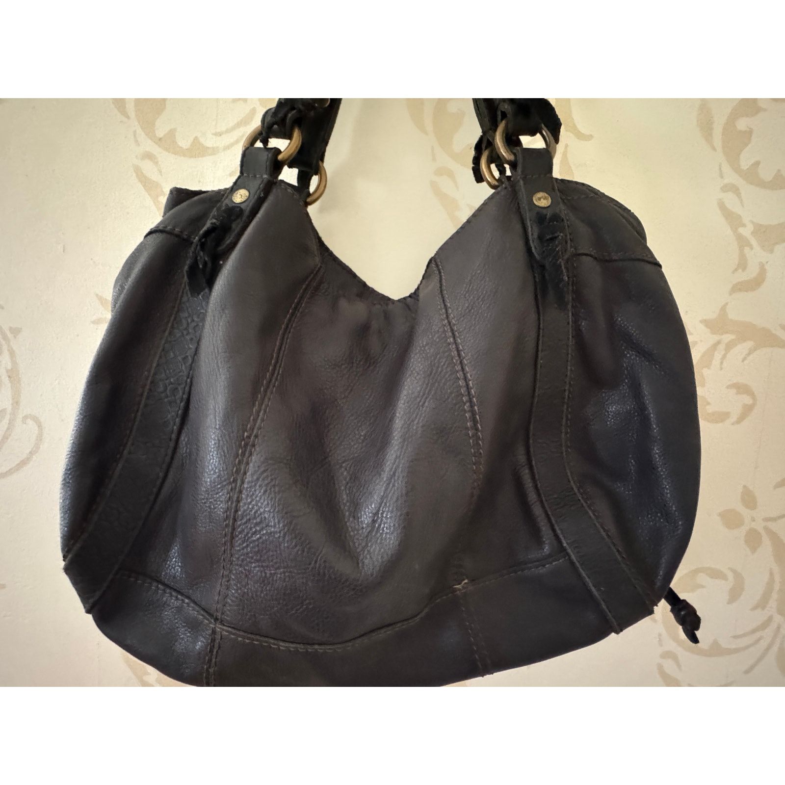Lucky Brand Lucky Brand 100% Leather Large Black Hobo Bag Size ONE SIZE - 4 Thumbnail