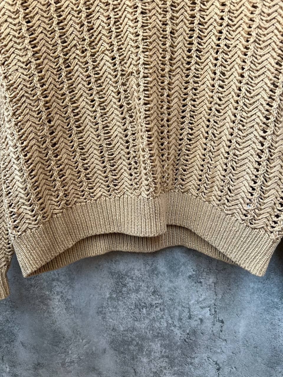 Reiss Reiss Silive Open-Knit Cotton Jumper Beige Sweater Relaxed Size L / US 10 / IT 46 - 8 Thumbnail