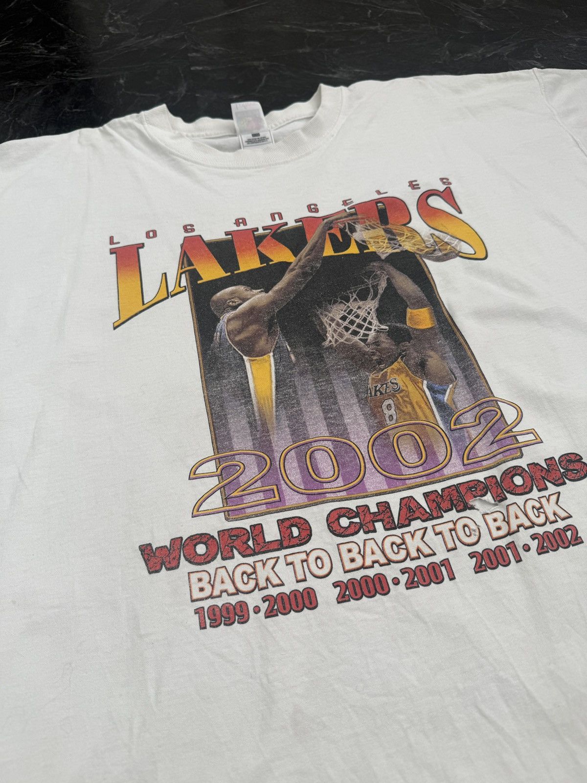 Fruit Of The Loom Vintage 2002 lakers tee kobe and shaq Size US XXL / EU 58 / 5 - 1 Thumbnail
