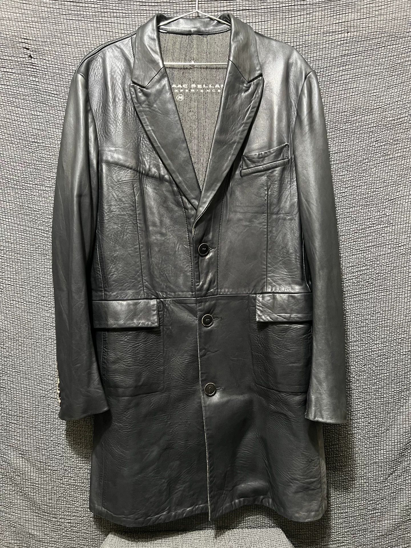 Isaac Sellam Experience dark leather overcoat by isaac sellam experience Size US M / EU 48-50 / 2 - 1 Thumbnail