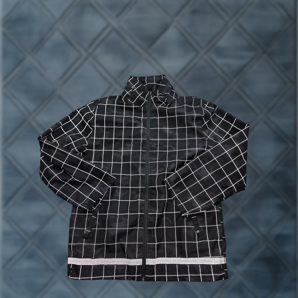 Vintage MPG x Betabrand Jacket Small Black Reversible Reflective Grid Plaid Full Zip Mens Size US S / EU 44-46 / 1 - 1 Thumbnail