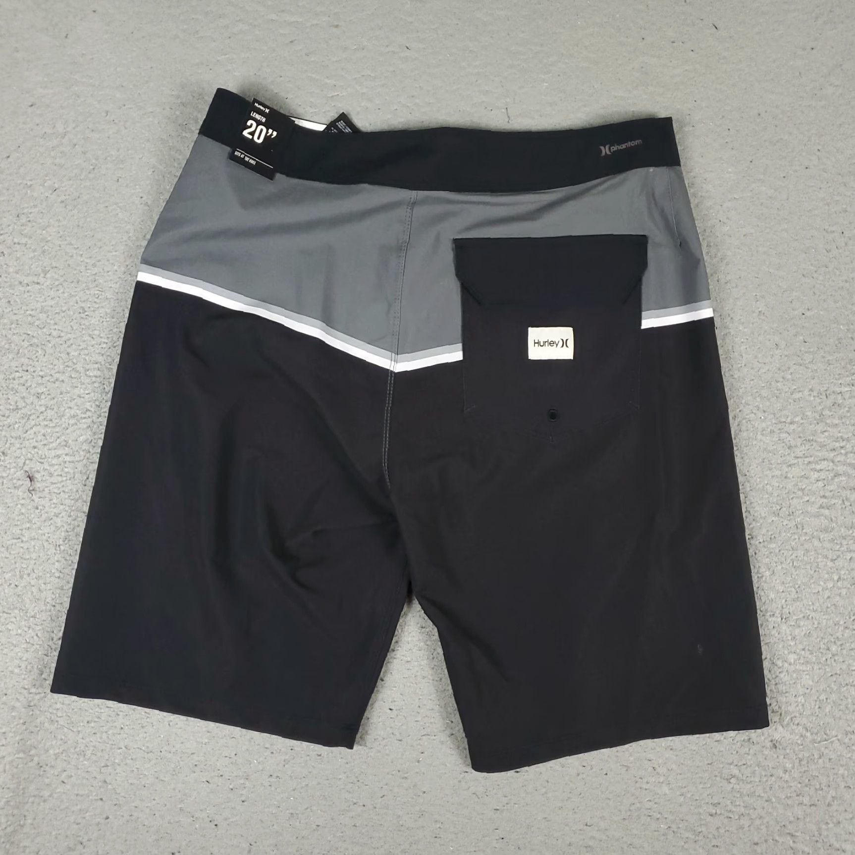 Hurley Hurley Phantom Shorts Mens 28 Black Gray Phantom Beach Board Swim Trunks Shorts Size US 28 / EU 44 - 6 Thumbnail