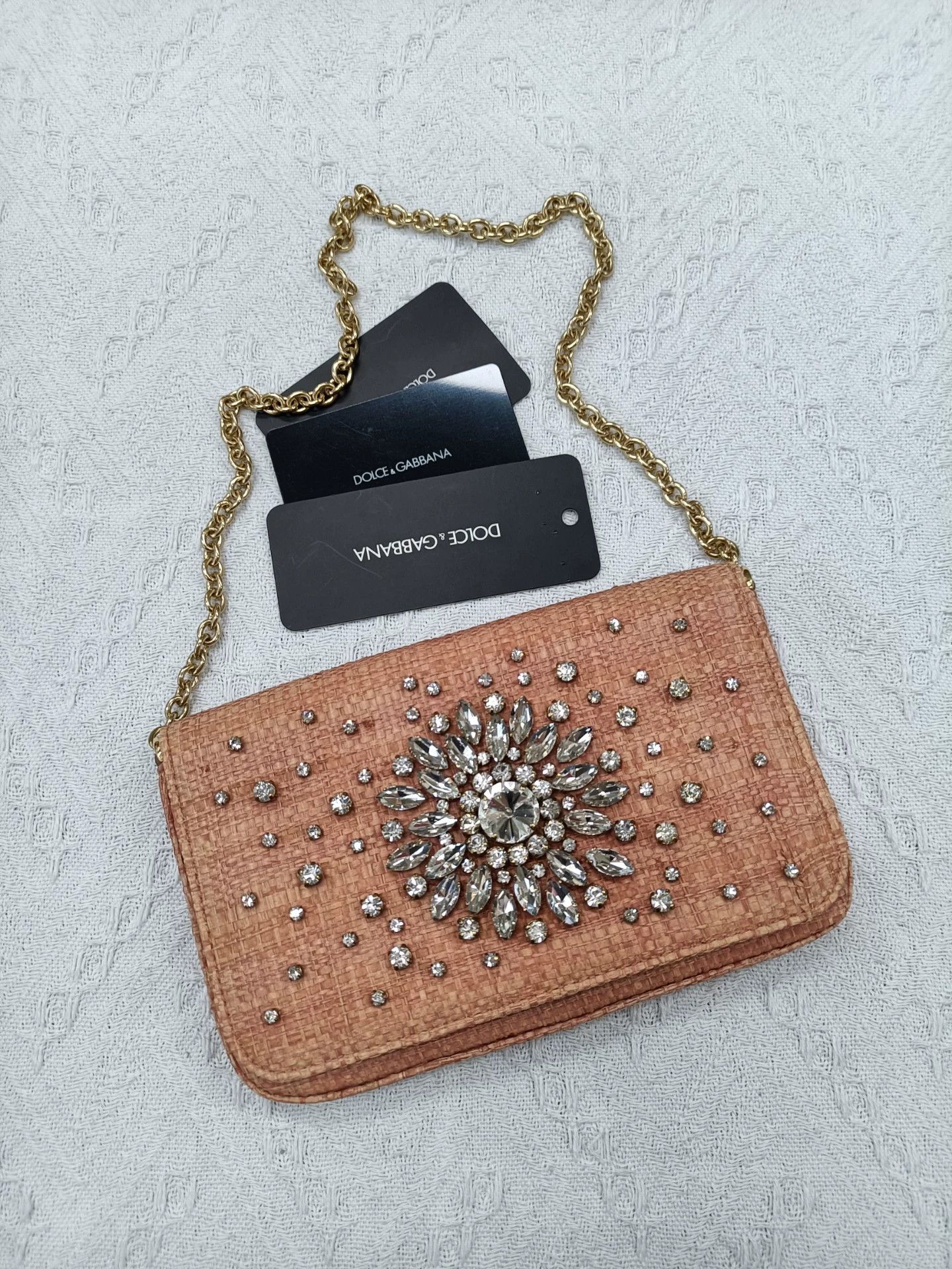 Dolce & Gabbana DG Crystal Chain Crossbody Shoulder Bag 19x2x11cm Card Size ONE SIZE - 1 Thumbnail