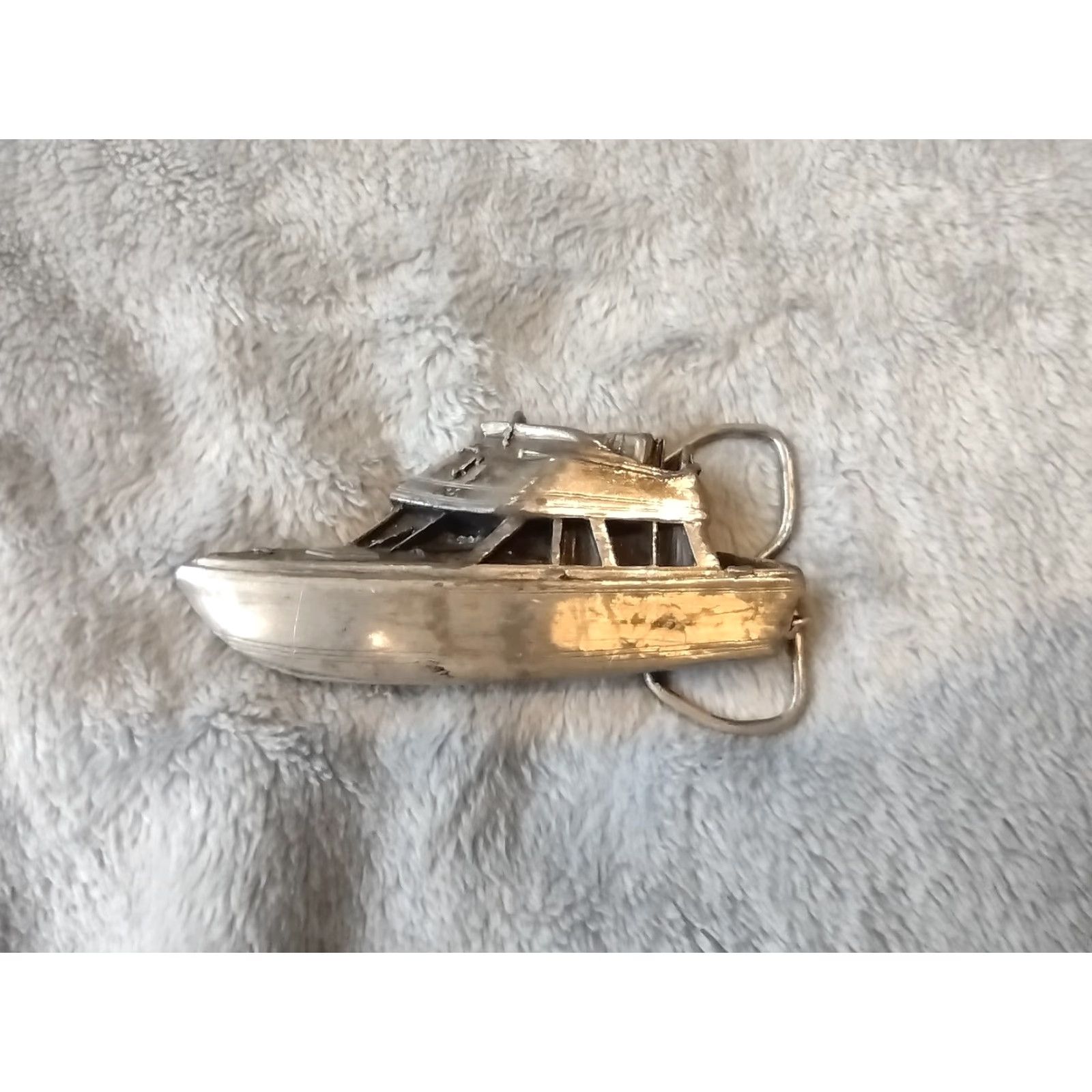 Vintage VINTAGE Bergamot Brass Works Yacht Belt Buckle 1979 Boat Sailing Cruise Silver 1970s Ships Leather Gift Size ONE SIZE - 7 Thumbnail