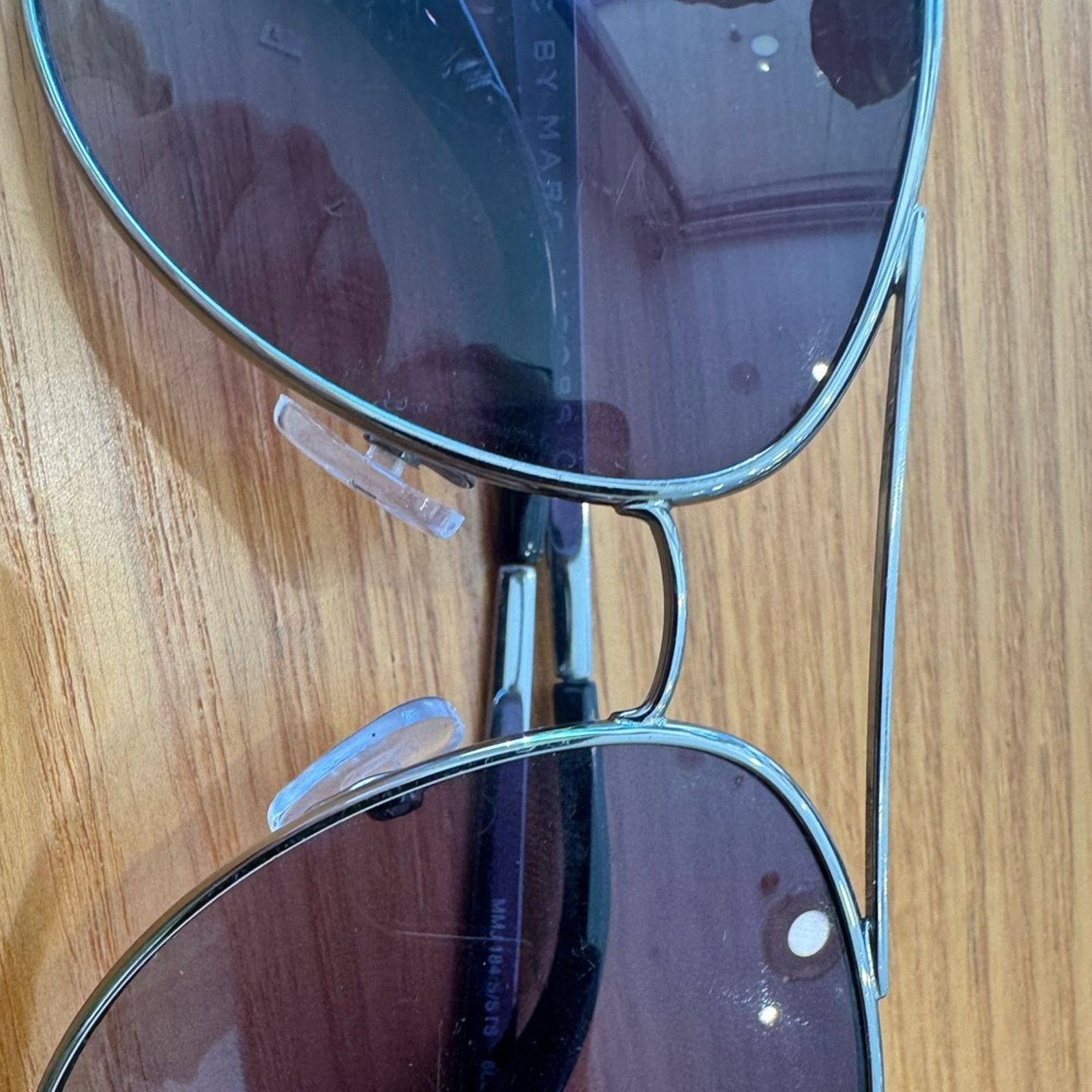 Marc by Marc Jacobs Marc By Marc‎ Jacobs Black and Purple Aviator Sunglasses Size ONE SIZE - 9 Thumbnail