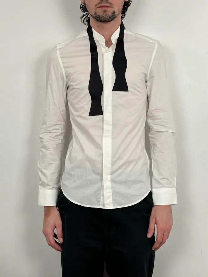 Maison Margiela Maison Margiela H&M White Trompe L’oeil Tie Shirt Size US XS / EU 42 / 0 - 2 Thumbnail