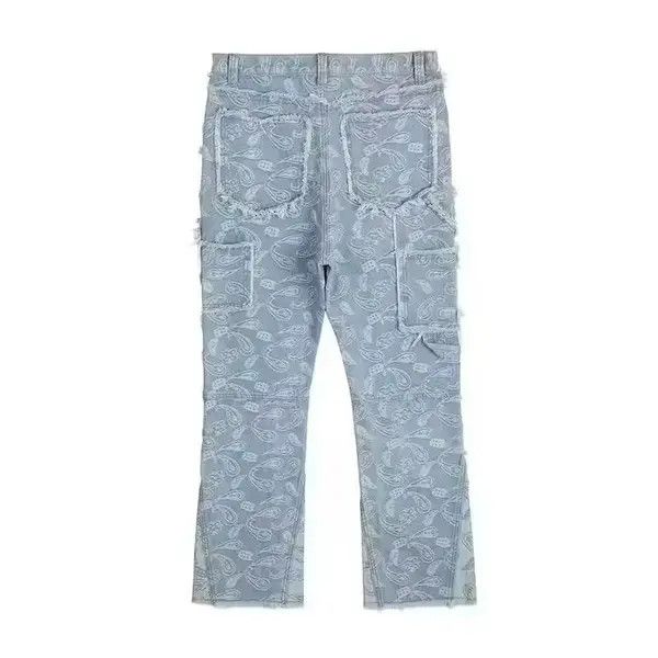 Japanese Brand × Vintage Y2k Double Knee Paisley Denim Jeans Size US 34 / EU 50 - 3 Thumbnail