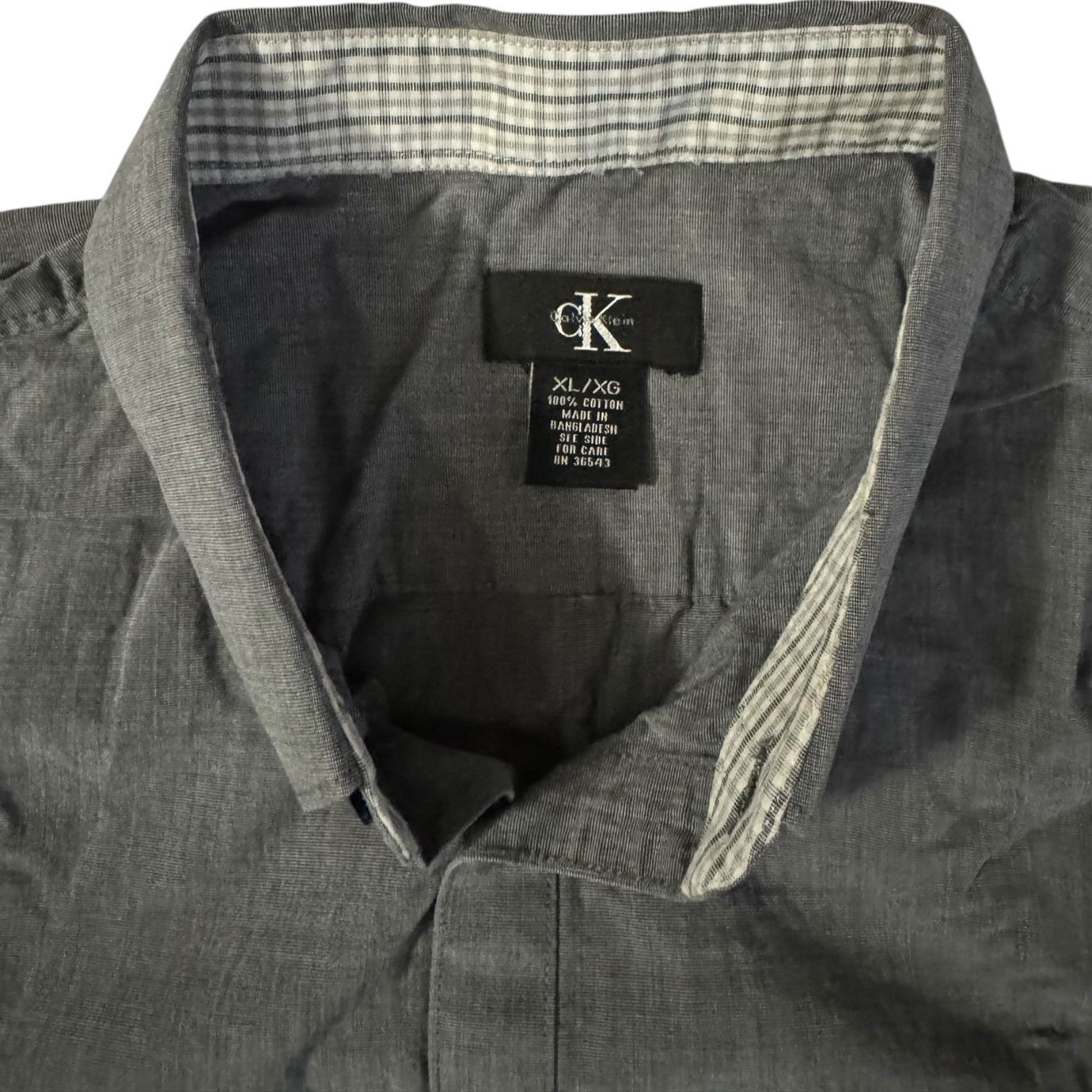Calvin Klein Calvin Klein Men’s Button Down Long-Sleeved Gray Shirt XL Size US XL / EU 56 / 4 - 2 Thumbnail