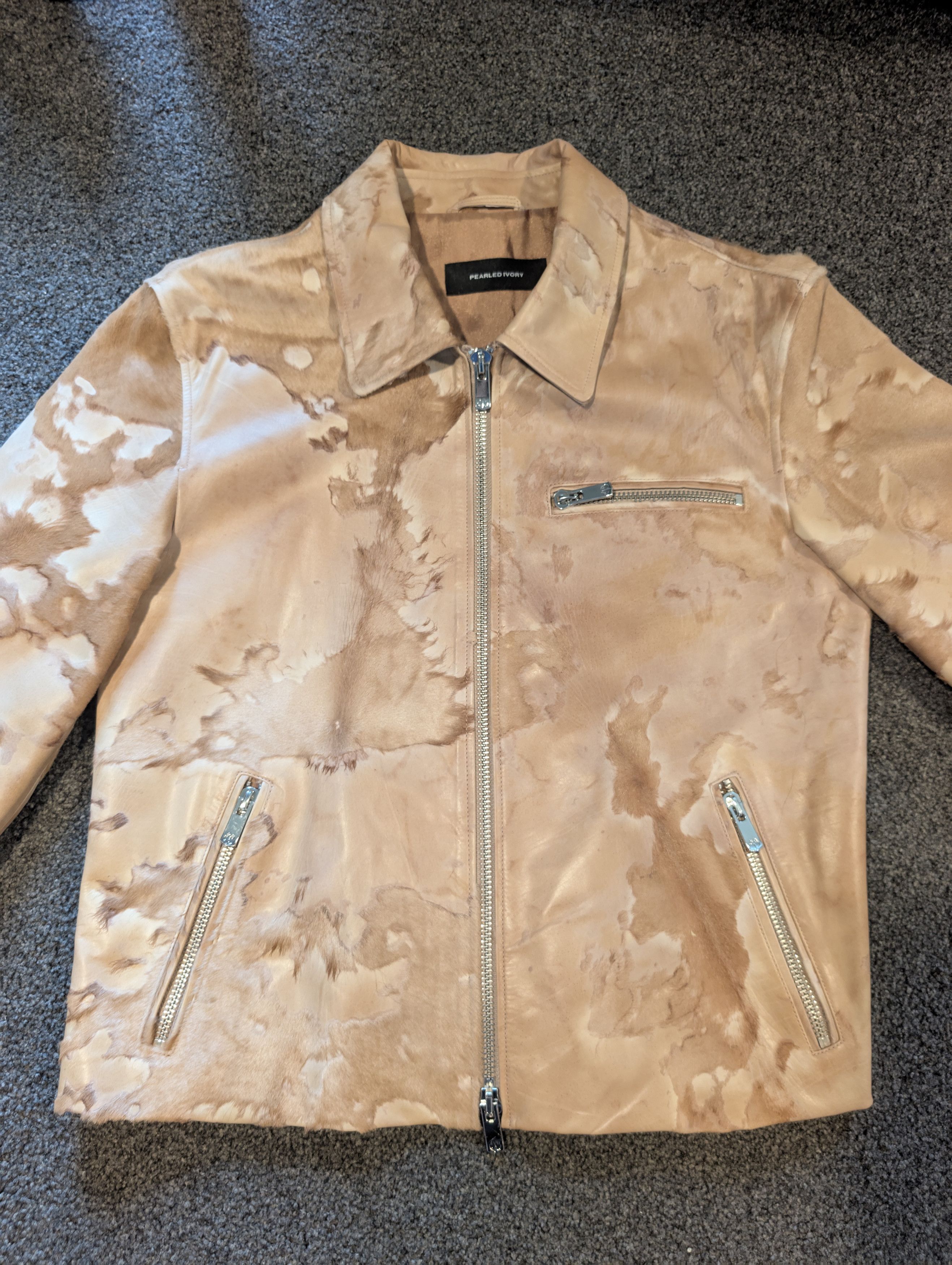 Pearled Ivory Rare Archive Hyde Blouson Leather Jacket Size US M / EU 48-50 / 2 - 3 Thumbnail