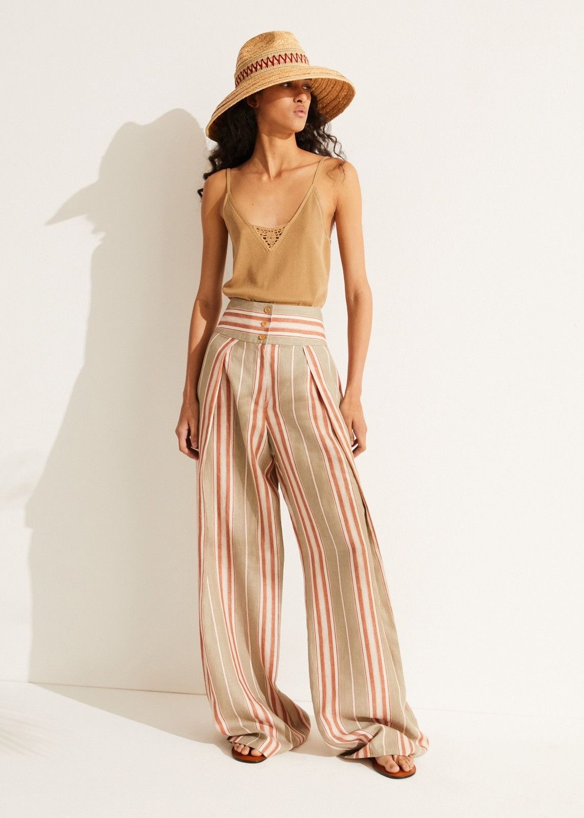Loro Piana o1srvl11e0824 Notan Beach Stripes Trouser in Multicolor Size 30" / US 8 / IT 44 - 2 Thumbnail