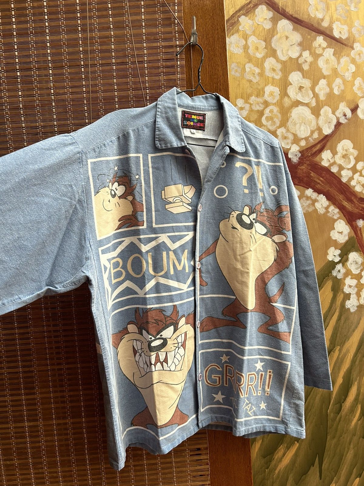 Vintage 90’s Tenue De Soiree Looney Tunes Taz AOP Open Collar Shirt Size US L / EU 52-54 / 3 - 5 Thumbnail