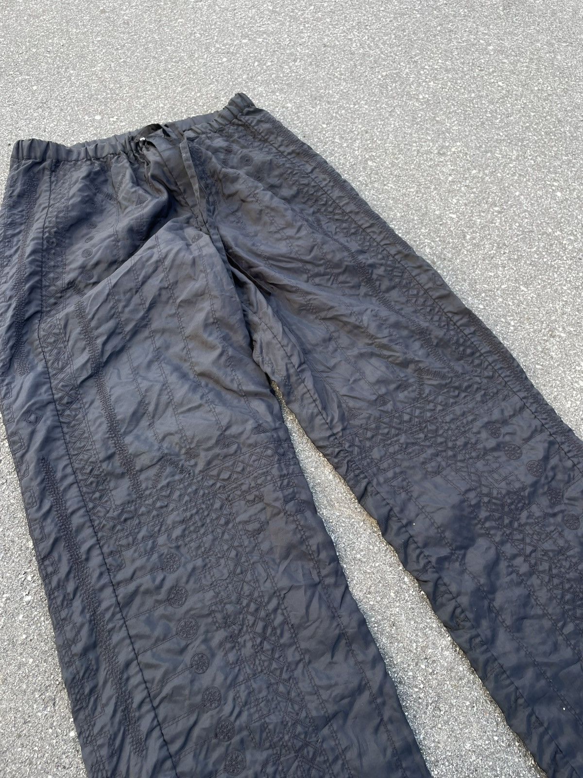 Sashiko Stitched Crinkle Pant