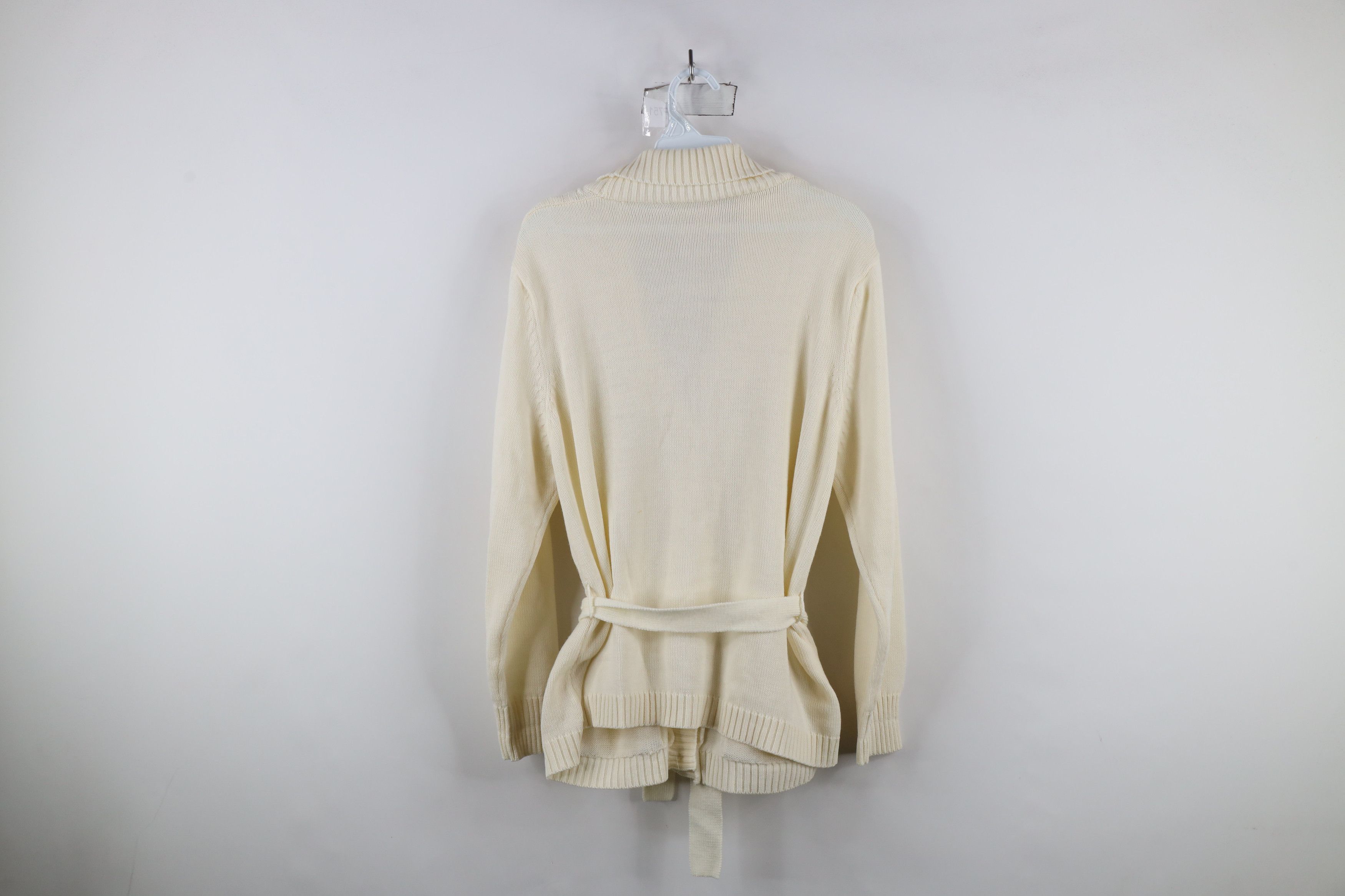 Vintage Vintage 70s Streetwear Knit Belted Shawl Cardigan Sweater Size M / US 6-8 / IT 42-44 - 12 Thumbnail