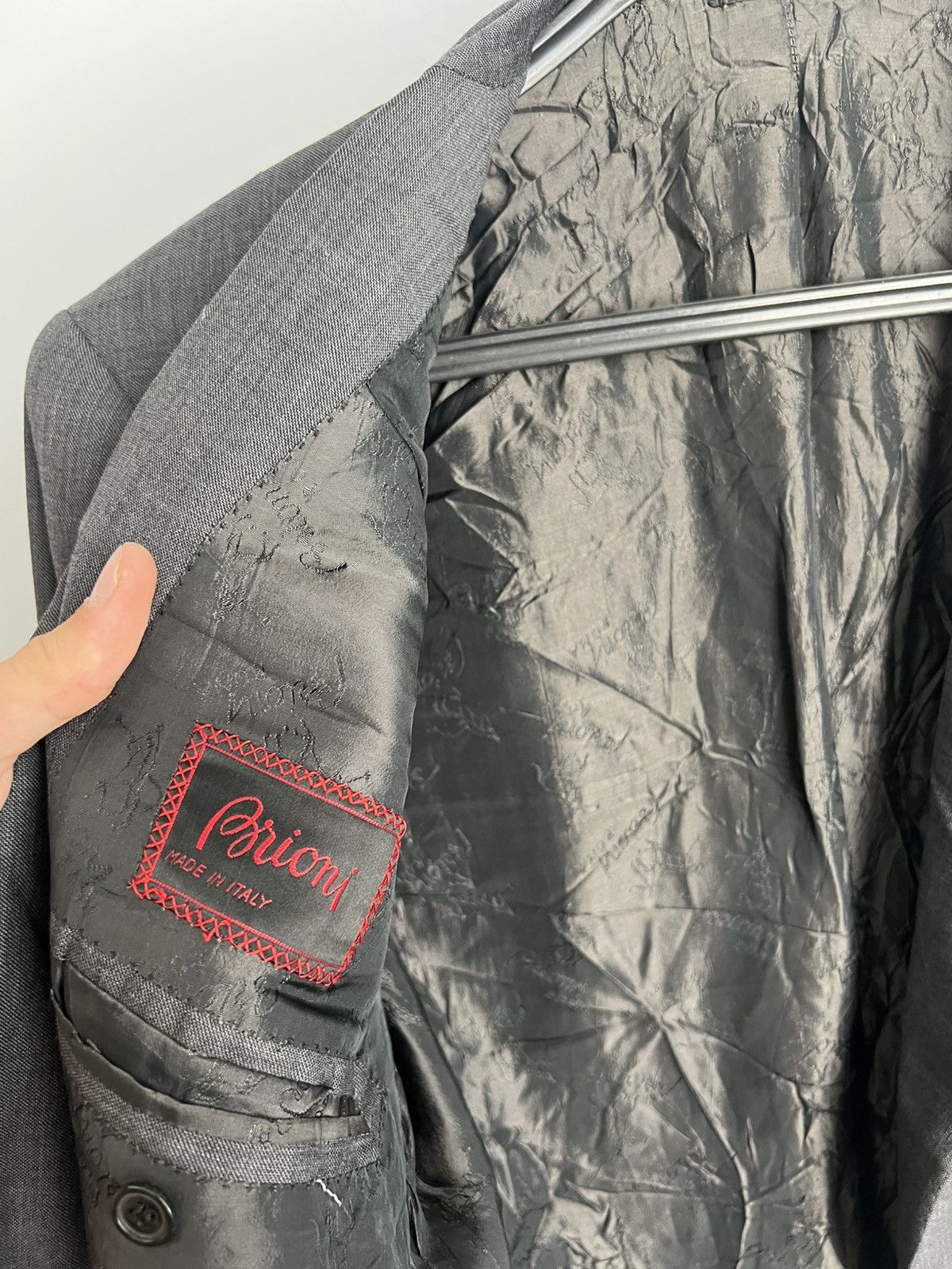 Brioni 💎Size 50L 90s Wool Brioni Blazer Suit Jacket Classic Size 50L - 9 Thumbnail