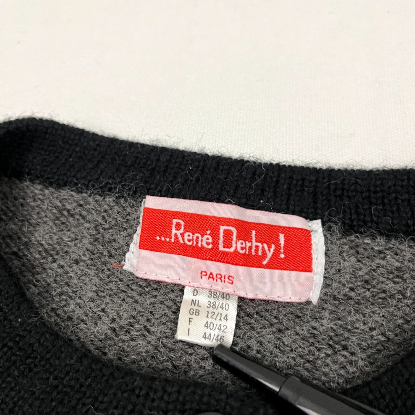 Vintage VTG Rene Derhy Cardigan Womens M / L Gray Bunny Rabbit Wool Blend Parisian Boho Cardigan Womens Regular Knit Style Size L / US 10 / IT 46 - 2 Thumbnail
