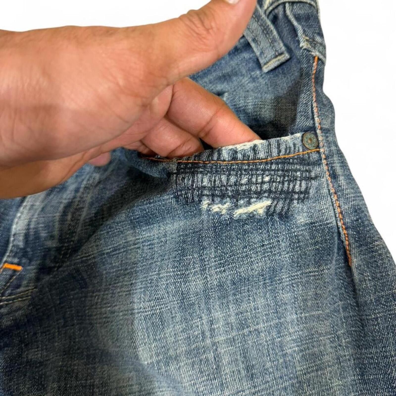 True Religion Y2K style G star raw unique design denim jeans Size 31" - 7 Thumbnail