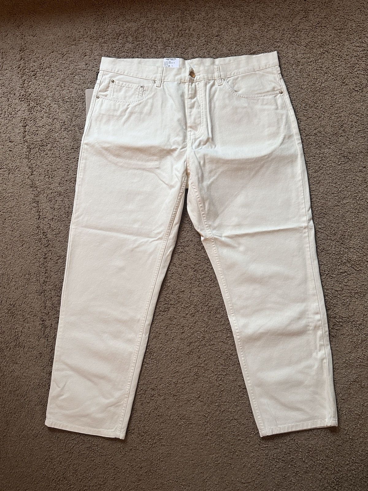 Carhartt Wip NWT Carhartt WIP Newel Pant Size 38 Waist Beige Canvas Size US 38 / EU 54 - 1 Thumbnail