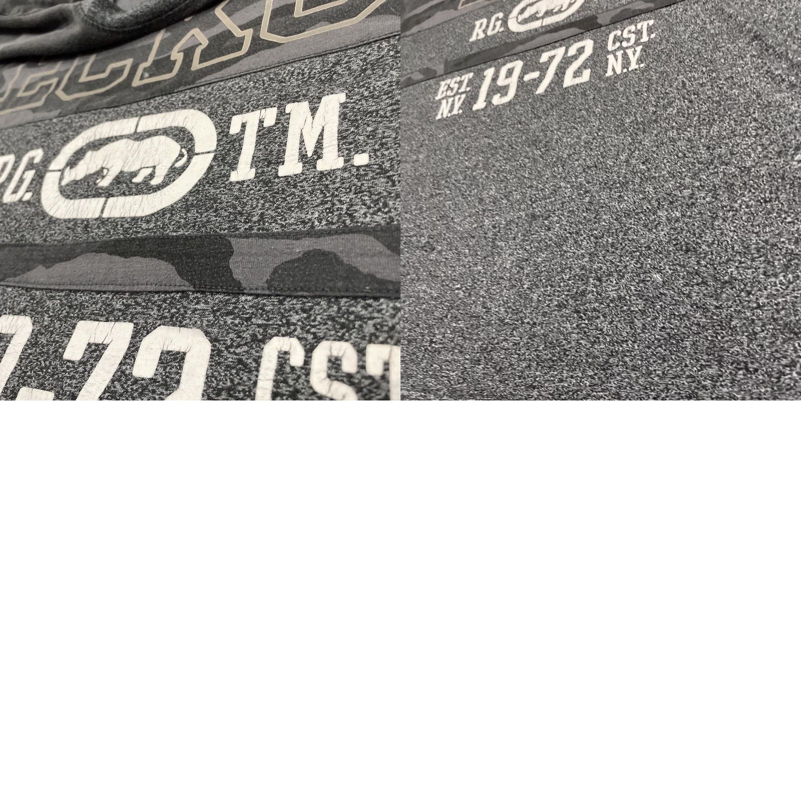 Ecko Unltd. MARC ECKO Unltd. Shirt Men 2XL Gray Camo Y2k Cut & Sew Graphic Spellout Tee Size US XXL / EU 58 / 5 - 11 Thumbnail