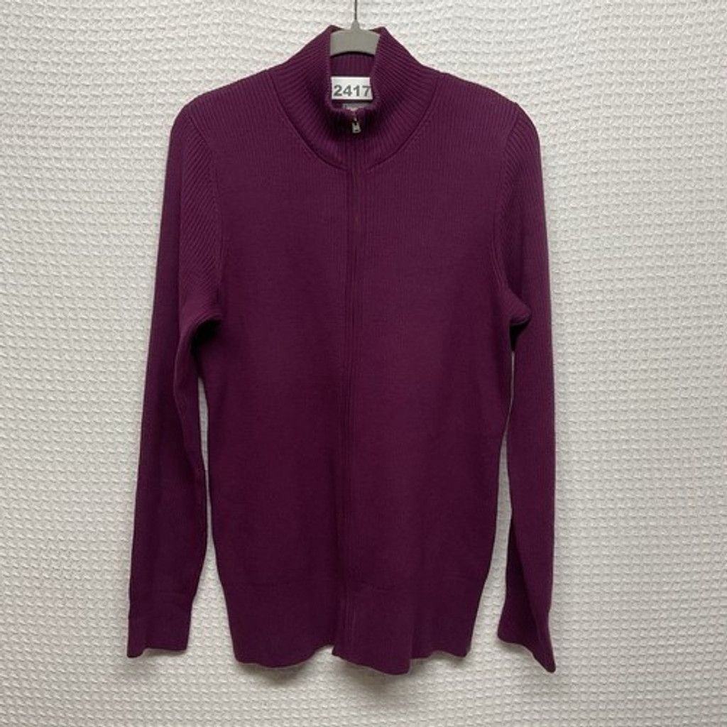 Eddie Bauer Eddie Bauer Raspberry Zip Ribbed Sweater Jacket Women XLT Size XL / US 12-14 / IT 48-50 - 7 Thumbnail