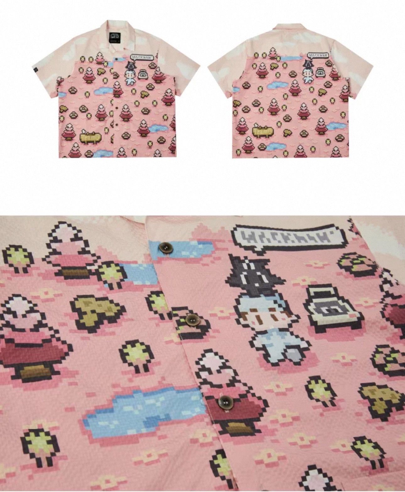 Other Nintendo-style Aesthetics Button Up Short Sleeve Shirt Size US M / EU 48-50 / 2 - 8 Thumbnail